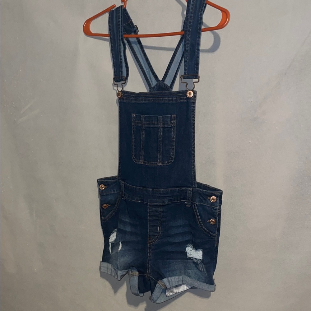 Forever 21 Dark Blue Denim Overalls